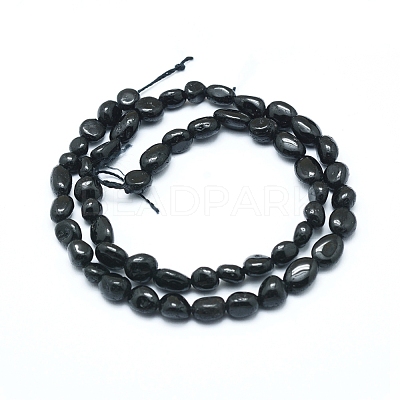 Natural Black Tourmaline Beads Strands G-L550A-03-1