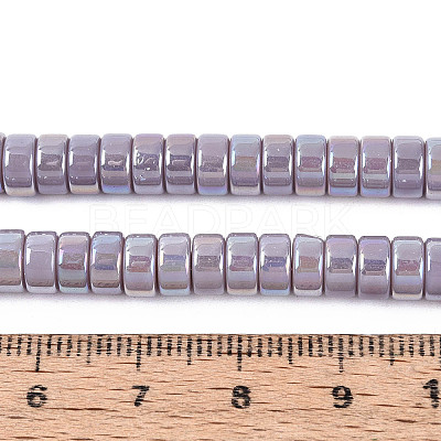 AB Color Plated Opaque Glass Beads Strands GLAA-T026-3x6mm-P15-1