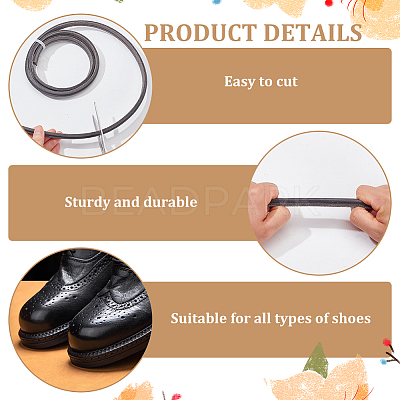 Leather Shoes Straight Edge Strip Cord DIY-WH0542-48B-1