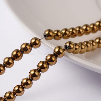 Non-magnetic Synthetic Hematite Beads Strands X-G-G091-4mm-1-1