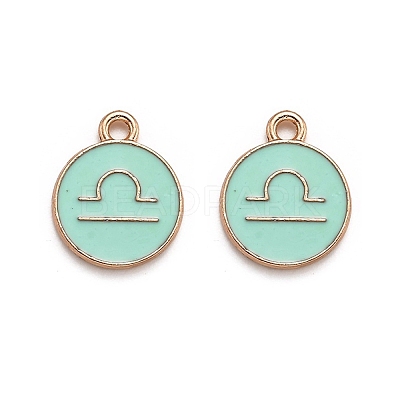 Alloy Enamel Pendants ENAM-S124-01B-15K-1