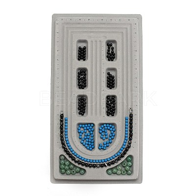 Plastic Necklace Design Board with Flocking TOOL-H001-1-1