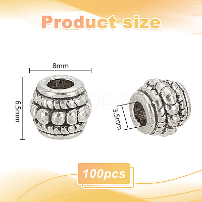 100Pcs Tibetan Silver Beads FIND-PH0020-01-1