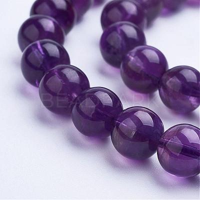 Natural Amethyst Bead Strands G-F422-02-10mm-1