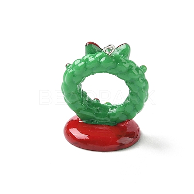 Christmas Theme Opaque Resin Pendants RESI-I336-01P-07-1