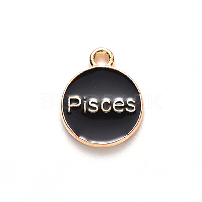 Alloy Enamel Pendants X-ENAM-S124-01B-08H-1