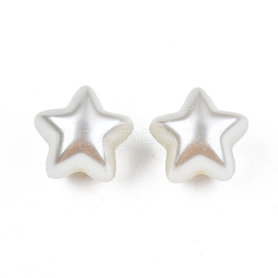 ABS Plastic Imitation Pearl Beads OACR-N008-126-1