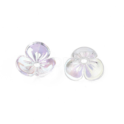Transparent Acrylic Bead Caps TACR-Q273-04-1