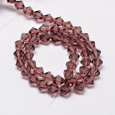 Imitate Austrian Crystal Bicone Glass Beads Strands GLAA-F029-6x6mm-05-1