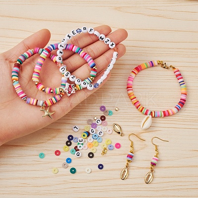 DIY Polymer Clay Beads Jewelry Set Making Kit DIY-YW0004-50-1