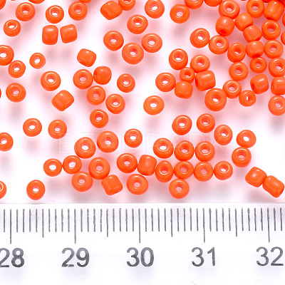 6/0 Baking Paint Glass Round Seed Beads SEED-S036-01C-01-1