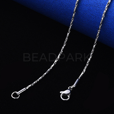 Non-Tarnish 304 Stainless Steel Boston Link Chain Necklace NJEW-S420-006C-P-1