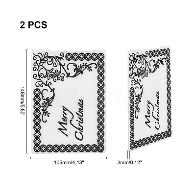 Christmas Plastic Embossing Folders DIY-WH0186-45-1