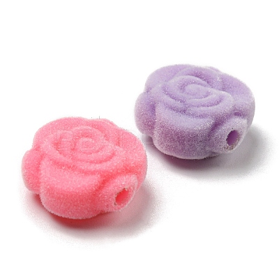 Flocky Acrylic Beads FIND-L014-03-1