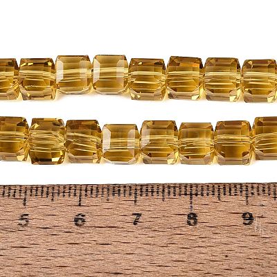Transparent Glass Beads Strands GLAA-R041-8x8mm-A07-1