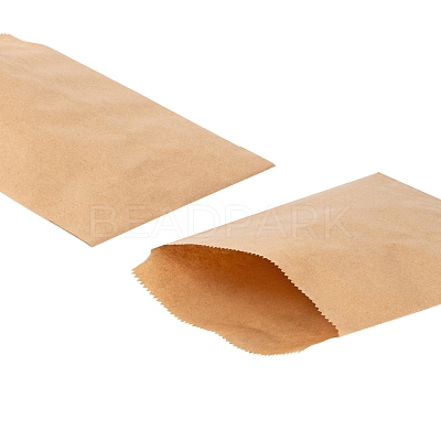 100Pcs 2 Colors White & Brown Kraft Paper Bags CARB-LS0001-04-1