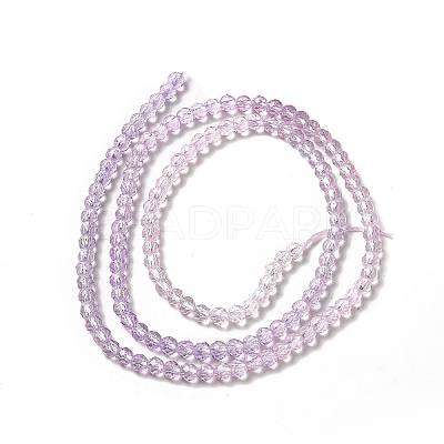 Transparent Gradient Color Glass Beads Strands X1-GLAA-H021-01B-26-1