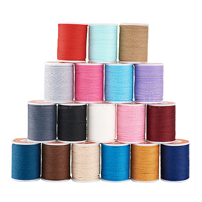 18 Rolls 18 Colors Waxed Polyester Cord YC-YS0001-02-1