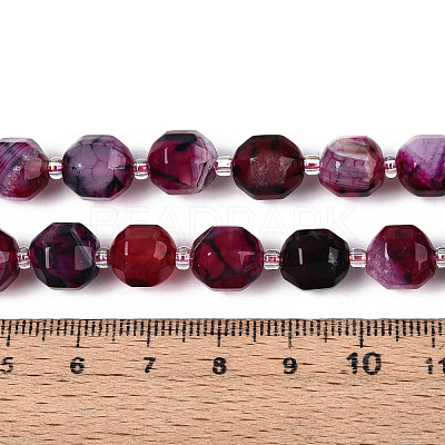 Natural Agate(Dyed & Heated) Beads Strands G-T139-92A-1