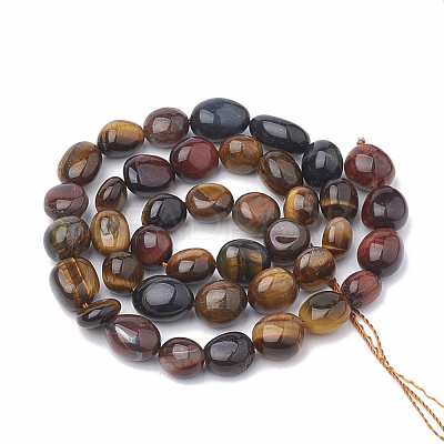 Natural Tiger Eye Beads Strands G-S331-8x10-025-1