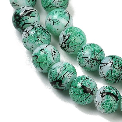 Drawbench & Baking Paint Glass Beads Strands GLAA-S176-06-1