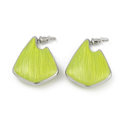 Brass Enamel Stud Earrings EJEW-Q391-01P-01-1
