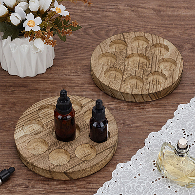 Wood Essential Oil Bottle Holder WOOD-WH0064-02-1