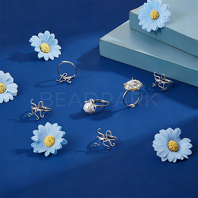 6Pcs Adjustable Brass Ring Components FIND-PH0038-31C-1