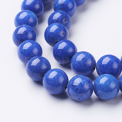 Natural Mashan Jade Round Beads Strands G-D263-10mm-XS08-1
