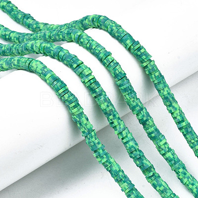 Handmade Polymer Clay Beads Strands CLAY-R089-6mm-167-1