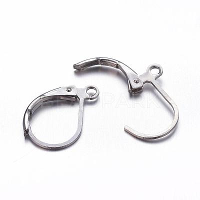 Brass Leverback Earring Findings KK-EC223-B-1