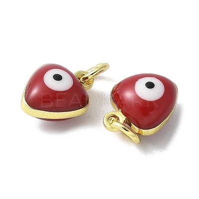 Brass Enamel Charms KK-S518-03K-G-1