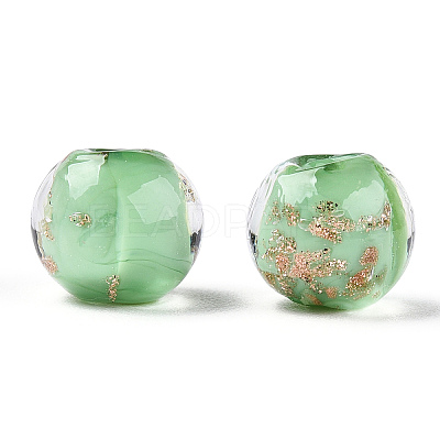Luminous Handmade Gold Sand Lampwork Beads LAMP-N024-05B-02-1