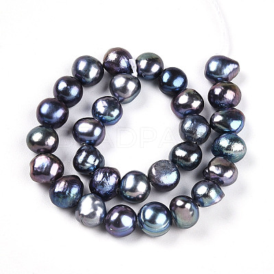 Natural Cultured Freshwater Pearl Beads Strands PEAR-N014-06G-07-1