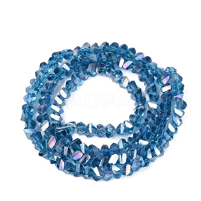 Electroplate Transparent Glass Beads Strands LS-EGLA-Q139-01A-A27-1