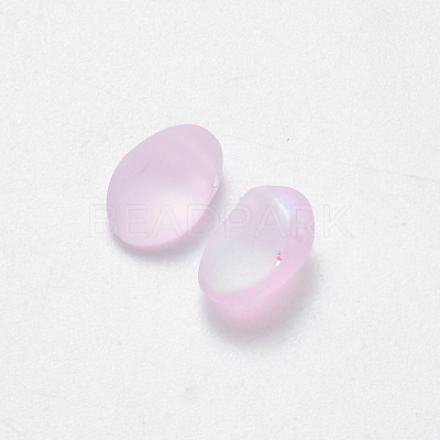 Transparent Spray Painted Glass Charms X-GLAA-R211-05-D02-1