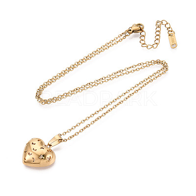 304 Stainless Steel Pendant Necklaces NJEW-T018-38G-1