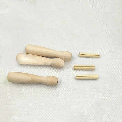 Wood Punch Needle Handle DOLL-PW0002-038-1