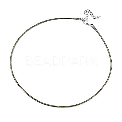 Waxed Cotton Cord Necklace Making MAK-S034-020-1