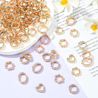 100Pcs 4 Style CCB Plastic Bead Frames KY-YW0001-22-1