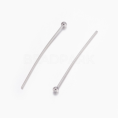 Tarnish Resistant 304 Stainless Steel Ball Head Pins S-STAS-O105-04-0.6x25-1