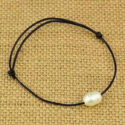 Cowhide Leather Cord Bracelets BJEW-JB00842-01-1