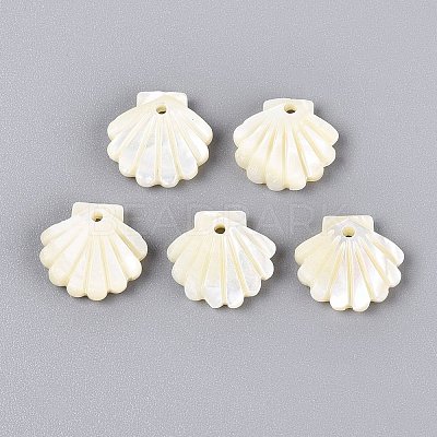 Natural Trochus Shell Carved Pendants SHEL-Q028-09-1