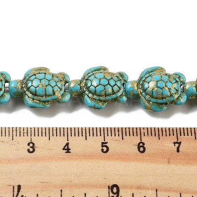 Synthetic Turquoise Dyed Beads Strands X-G-P507-05R-1