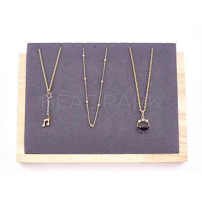 Wood Jewelry Displays Stands ODIS-WH0006-43-1