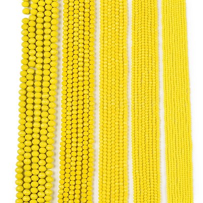 Opaque Solid Color Imitation Jade Glass Beads Strands EGLA-A044-P8mm-D04-1