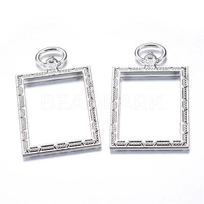 Rack Plating Alloy Open Back Bezel Big Pendants PALLOY-T005-07P-FF-1