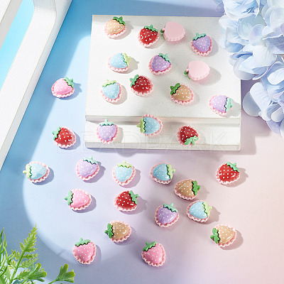 30Pcs Opaque Resin Cabochons RESI-TA0005-79C-1