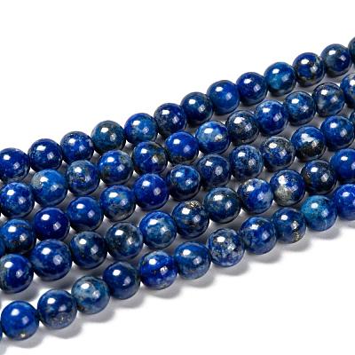Natural Lapis Lazuli Bead Strands X-G-G953-01-8mm-1