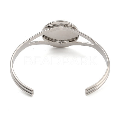 Rack Plating Brass Open Cuff Bangle Making KK-M098-01P-1